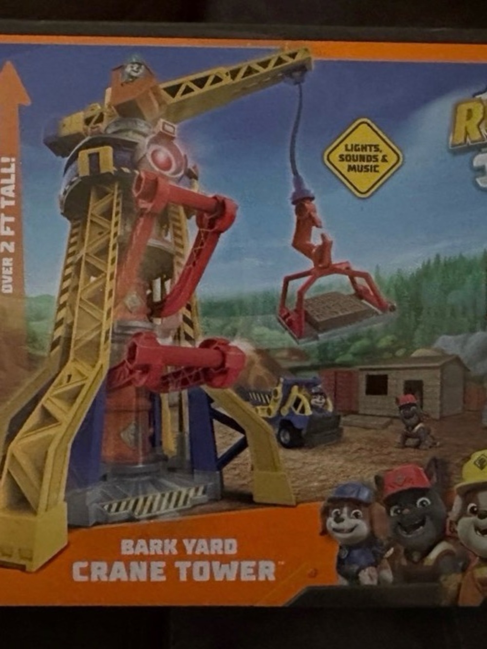 Nickelodeon Paw Patrol Bark Yard Crane Tower - Yellow & Red Playset